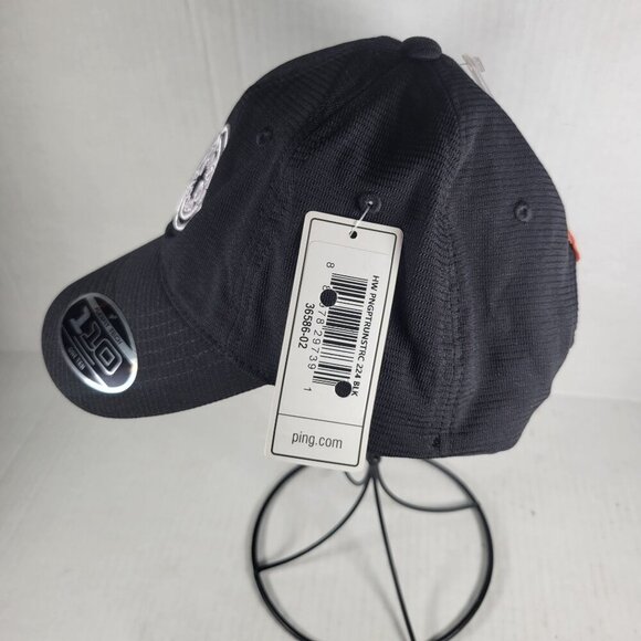 Ping Putter Black Unstructured Flexfit Tech One Ten Snapback Adjustable Golf Hat - Picture 3 of 8